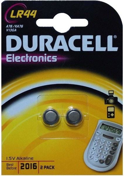 Duracell LR44/AG13/A76 1.5 Volt Alkalin Pil 2&apos;li Paket