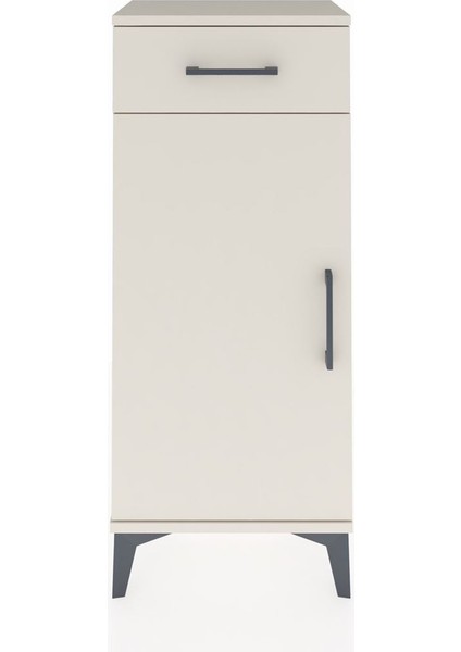 Arges Komodin 2 Raflı Tek Çekmeceli Tek Kapaklı 44X30X106 Aytaşı-Aytaşı