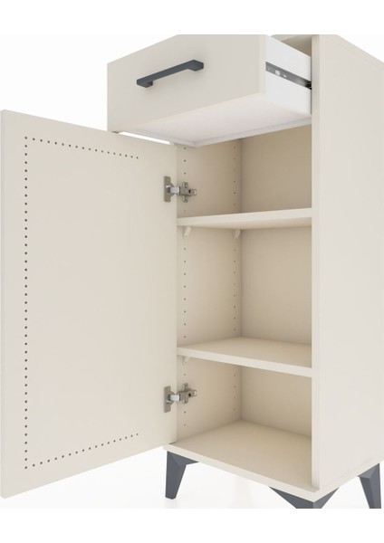 Arges Komodin 2 Raflı Tek Çekmeceli Tek Kapaklı 44X30X106 Aytaşı-Aytaşı indirimleri