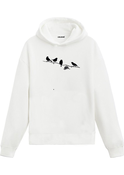 Kuş Figürlü Tasarım Hoodie