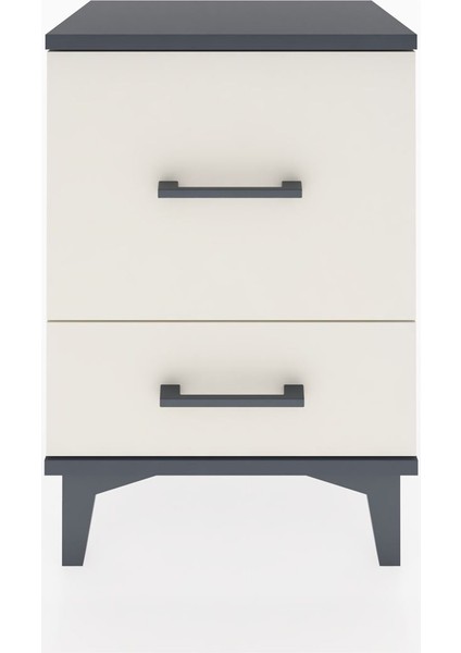 Arges Komodin 2 Çekmeceli 44X30X64 Antrasit-Aytaşı