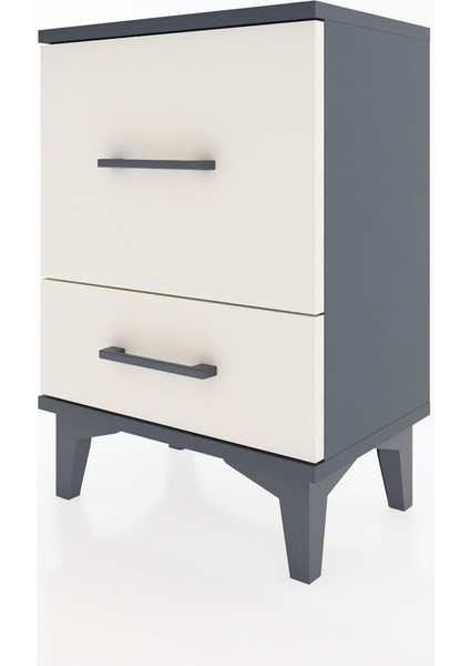 Arges Komodin 2 Çekmeceli 44X30X64 Antrasit-Aytaşı modelleri