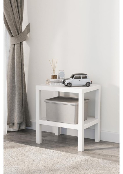 Life 2 Katlı Plastik Beyaz Mutfak Rafı MIT1054