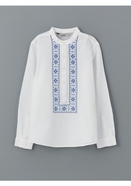 Yeni Sezon Hakim Yaka Desenli Erkek Çocuk Gömlek