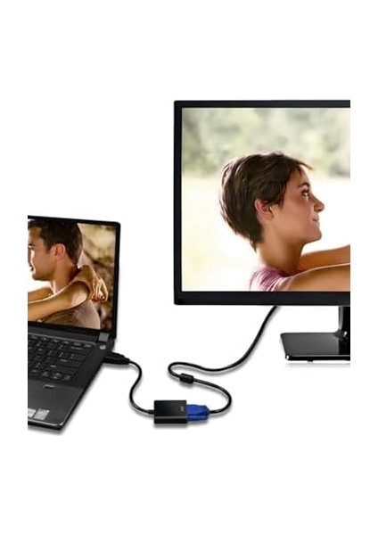 8744 HDMI To VGA Görüntü Çevirici Aparat Siyah HDMI Çıkışlı Bilgisayarların Görüntüsünü VGA Girişli Monitör, Projeksiyon Vb Görüntü Cihazlarına Aktarır, Çevirir. modelleri