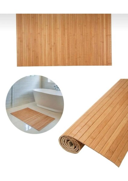 Doğal Bambu Kaydırmaz Banyo Matı 80X50 Cm, Şık ve Güvenli Kullanım Sağlar. indirimleri