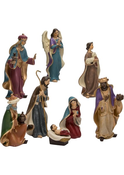 S. Resin Bibloları, 16 Cm, 8 Parça Set