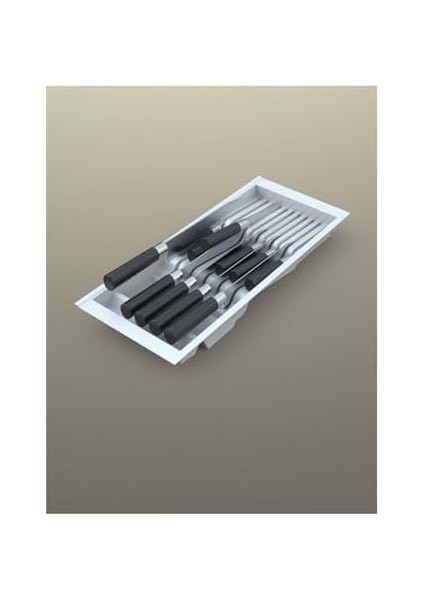 Mutfak Çekmece Içi Beyaz Modüler Bıçaklık 20,5cm x 48CM (Boydan 4cm Kesilebilir) modelleri