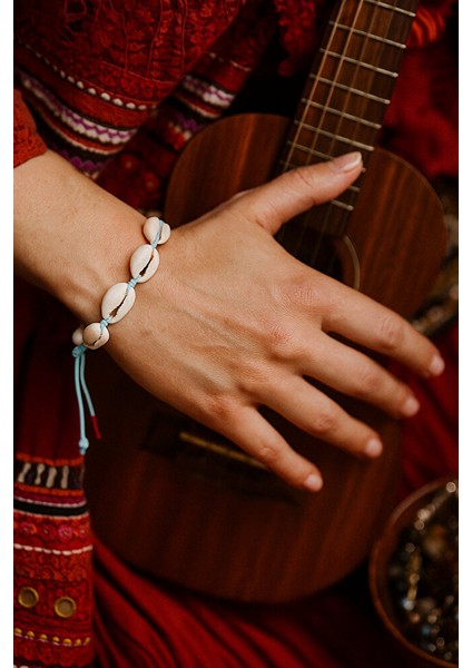 Doğal Deniz Kabuklu Turkuaz Ipli Yazlık Bileklik – El Yapımı Ayarlanabilir indirimleri