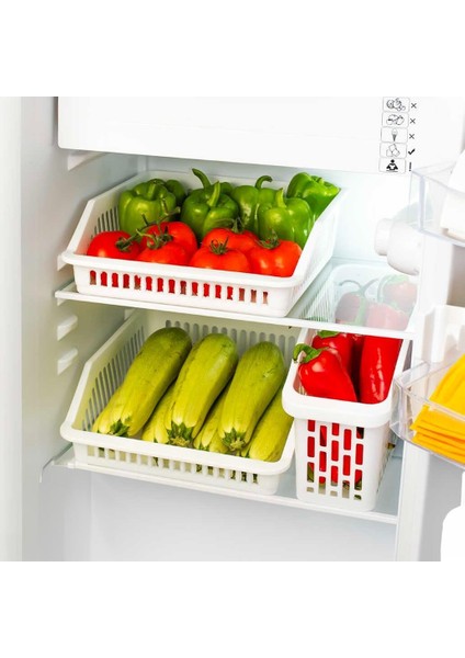 Complie 3 Lü Çok Amaçlı Buzdolabı Içi Düzenleyici Sebze Meyve Sepet Organizer