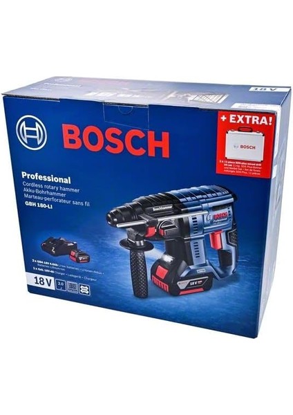 Professional Gbh 180-LI Akülü Kırıcı Delici + 11 Parça Sds Plus Aksesuar Seti (18 Volt, 2 x 4,0 Ah Akü; Şarj Cihazı, Karton Kutuda) modelleri