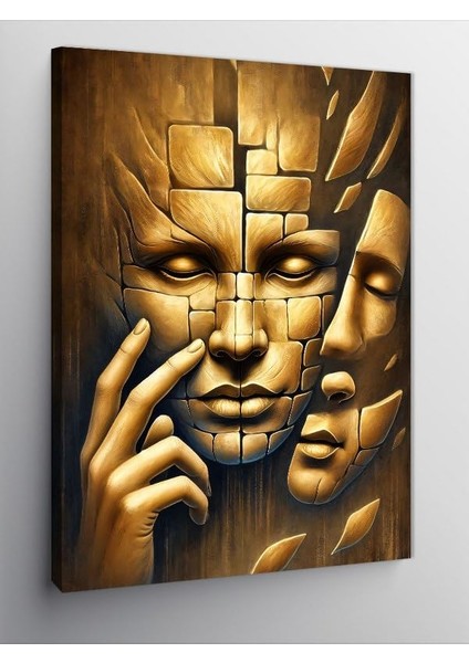 Kanvas Tablo Mozaik Insan Yüzleri, 50 x 70