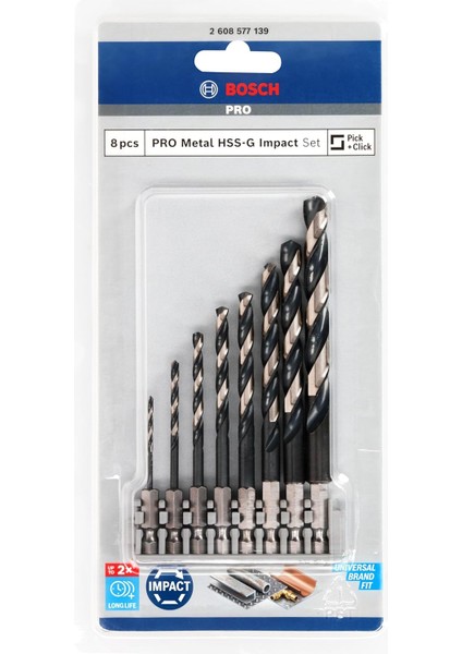 Accessories 2608577139 Matkap Seti Dahil &apos;&apos;&apos;&apos; Control Hss 8 Adet, 0 W, 0 V