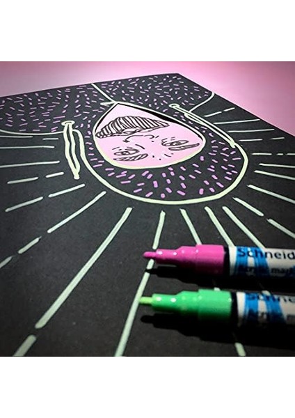 Akrilik (4 mm Yuvarlak Uçlu, Yüksek Kapatıcı Akrilik, Ahşap, Tuval, Taş Vb. Için) 6 Adet, Sınıflandırılmış, 4 mm Çizgi Genişliği modelleri