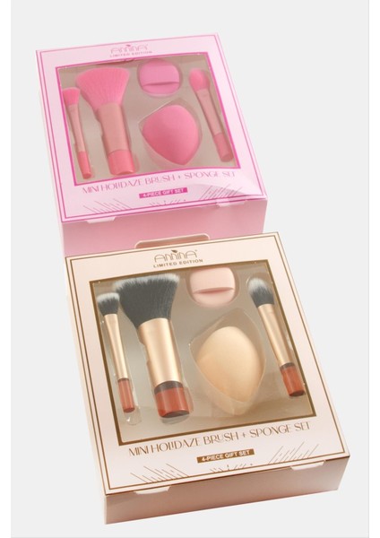 5 Parça Makyaj Fırça ve Sünger Seti