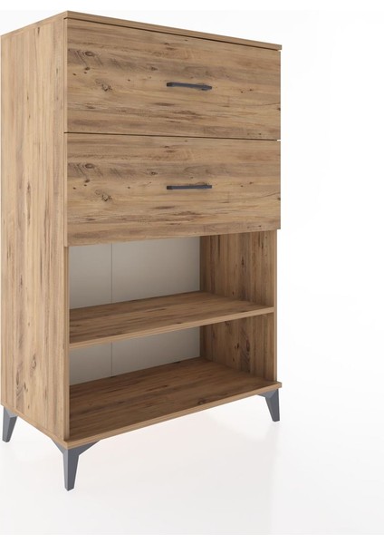 Hyperion Dolap Tek Raflı 2 Çekmeceli 88X44X134 Çam-Çam fiyatları