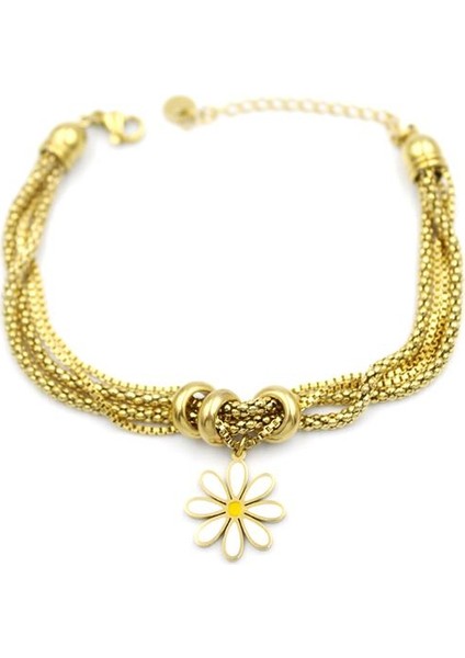 Çoklu Zincirli Papatya Bileklik - Altın fiyatları