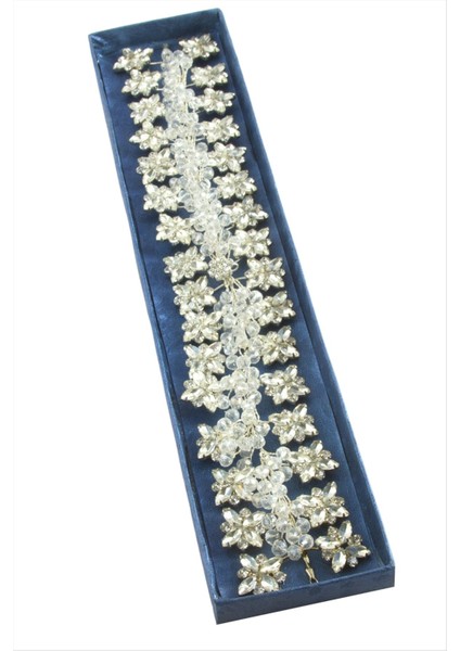 Çiçek Taşlı Saç Aksesuarı