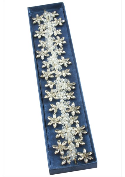 Çiçek Taşlı Saç Aksesuarı