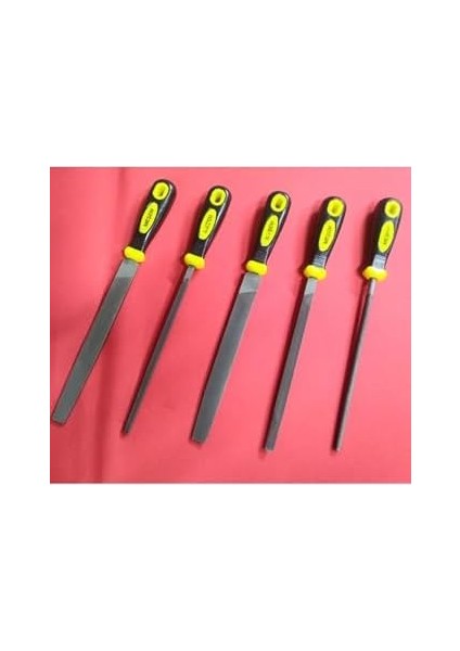 32 cm Büyük Boy 5 Li Eğe Seti Marka Yüksek Kalite Üçken Kare Oval Set 1410 modelleri