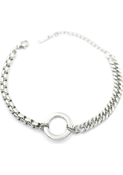 Halka Zincirli Bileklik - Gümüş
