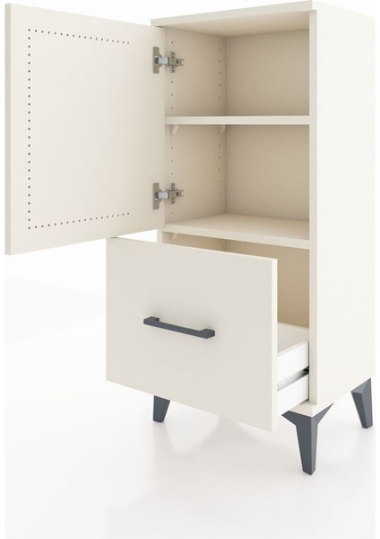 Arges Komodin 2 Raflı Tek Çekmeceli Tek Kapaklı 44X30X96 Aytaşı-Aytaşı fırsatları