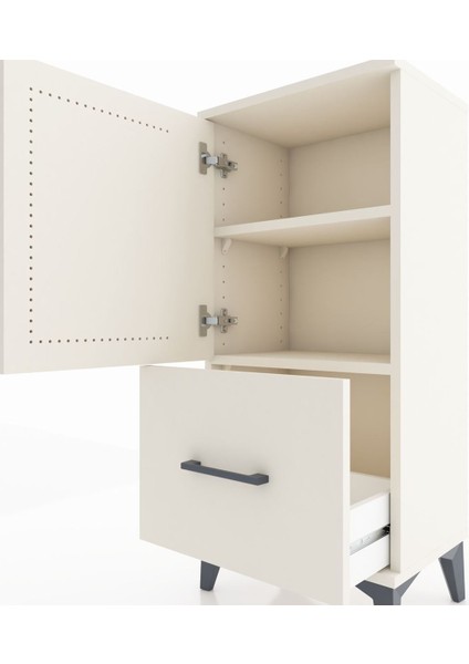 Arges Komodin 2 Raflı Tek Çekmeceli Tek Kapaklı 44X30X96 Aytaşı-Aytaşı indirimleri