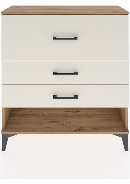 Arges Şifonyer 3 Çekmeceli 88X30X96 Çam-Aytaşı