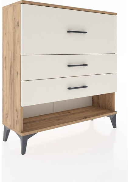 Arges Şifonyer 3 Çekmeceli 88X30X96 Çam-Aytaşı fiyatları