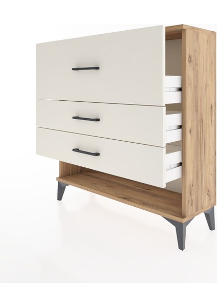 Arges Şifonyer 3 Çekmeceli 88X30X96 Çam-Aytaşı fırsatları