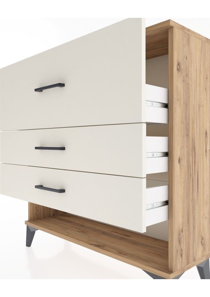 Arges Şifonyer 3 Çekmeceli 88X30X96 Çam-Aytaşı indirimleri