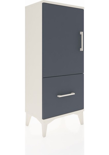 Arges Komodin 2 Raflı Tek Çekmeceli Tek Kapaklı 44X30X106 Aytaşı-Antrasit fiyatları