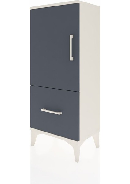 Arges Komodin 2 Raflı Tek Çekmeceli Tek Kapaklı 44X30X106 Aytaşı-Antrasit modelleri