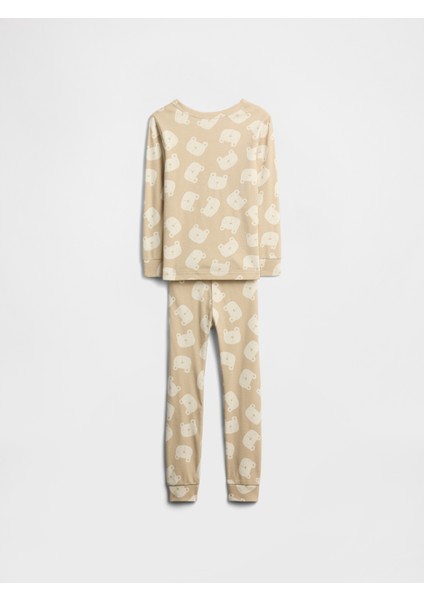 Bebek Açık Bej %100 Organik Pamuk Brannan Bear Pijama Takımı modelleri