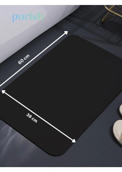 Yumuşak Su Emici Kaymaz Banyo Paspası, Gri, Rahat ve Şık Tasarım (1 Adet) fırsatları