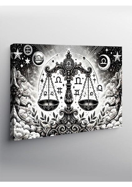 Kanvas Tablo Terazi Burcu Sanatı YTCNVS502085, 100 x 140