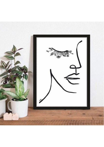 Kanvas Tablo Woman Art Desing Mdf Tablo 30 x 40