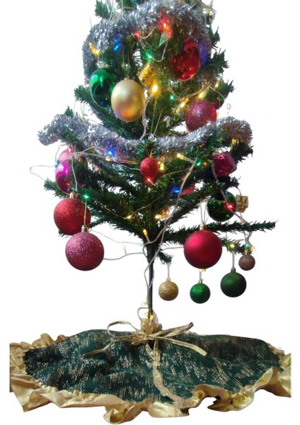 Yılbaşı Çam Ağacı Altı Örtüsü, Çam Ağacı Ayak Halısı Örtüsü,yeşil Renk 70 cm fiyatları