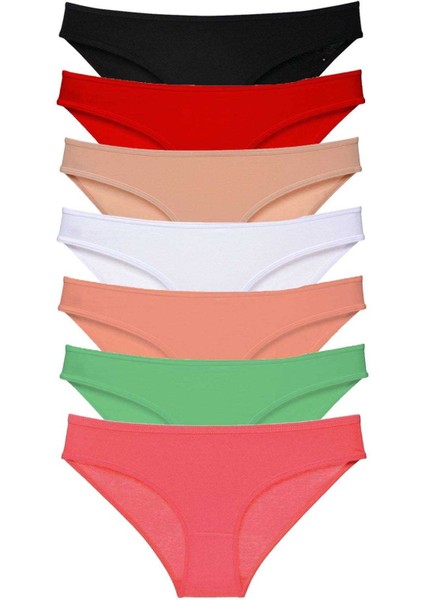 7 Adet Süper Eko Set Likralı Kadın Slip Külot Set 5