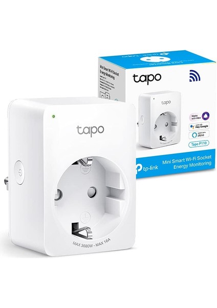 P110, Mini Akıllı Wi-Fi Soketi, Enerji Izleme, Amazon ve ile Çalışır, Uzaktan Kontrol, Cihaz Paylaşımı, Hub Gerekmez