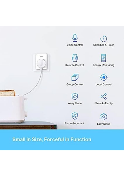 P110, Mini Akıllı Wi-Fi Soketi, Enerji Izleme, Amazon ve ile Çalışır, Uzaktan Kontrol, Cihaz Paylaşımı, Hub Gerekmez modelleri