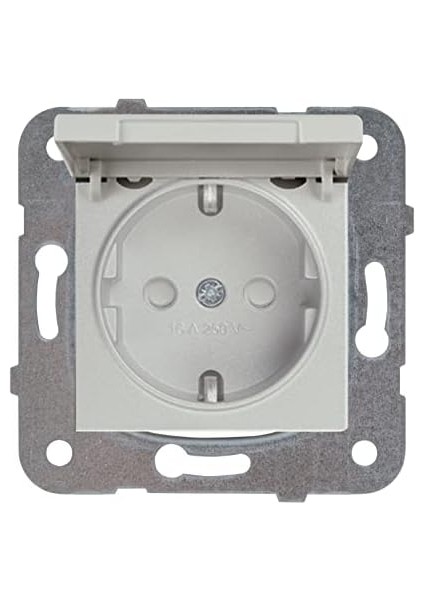 Novella Met Beyaz Kapakli Toprakli Priz Mekanizma +Düğme Kapak Çabuk Bağlanti Çarpma Karşıtı Çocuk Korumalı fiyatları