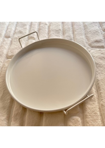 Mini Metal Beyaz Sunumluk Servis Tepsisi fiyatları