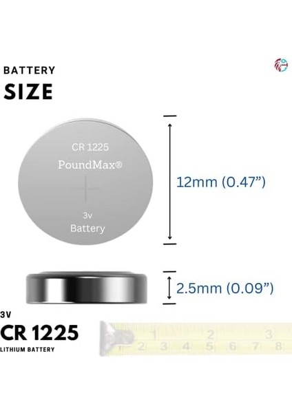 1225 CR1225 DL1225 3 V Lityum Düğmeli Piller (5&apos;li Paket) modelleri