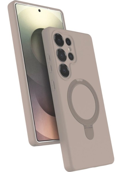 Samsung Galaxy S23 Ultra Regal Magsafe Standlı Kapak - Titan Gri