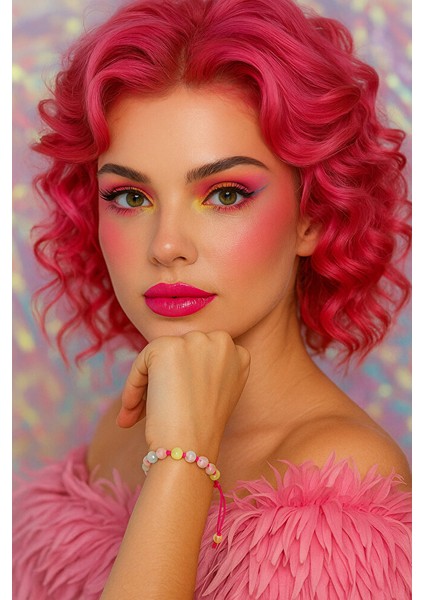 Renkli Mat Boncuklu Ayarlanabilir Makrome Bileklik – El Yapımı