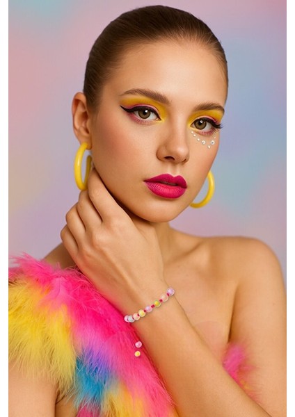 Renkli Mat Boncuklu Ayarlanabilir Makrome Bileklik – El Yapımı fırsatları