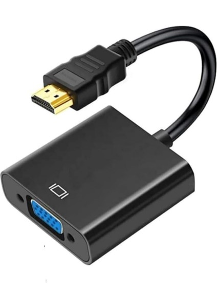 HDMI To VGA Çevirici Tablet Projeksiyon Laptop Ile Uyumlu Hdmi&apos;dan Vga&apos;ya Dönüştürücü Monitör Kablosu