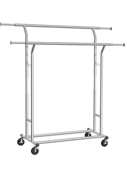 Metal Vestiyer, 110 Kg&apos;a Kadar Dayanıklı, Uzunluk 129-169 Cm, Krom Kaplamalı HSR12S