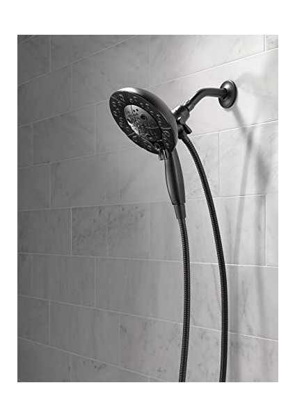 Faucet 5-Spray IN2ITION Çift Duş Başlığı, El Spreyi, H2OKINETIC Mat Siyah Duş Başlığı, Hortum, Duş Başlıkları, El Duş Başlıkları, Manyetik Yerleştirme, Mat Siyah 58480-BL25-PK modelleri